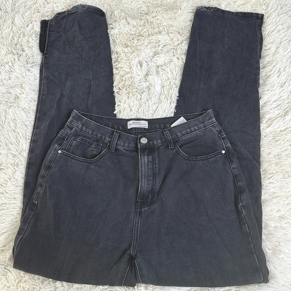 Redial High Waisted Split Hem Jeans Size 10